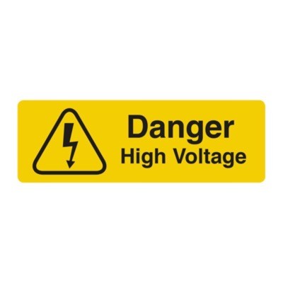 KWSDHV75V250 25 x 75mm Label &#039;Danger High Voltage&#039; Roll 250 Labels