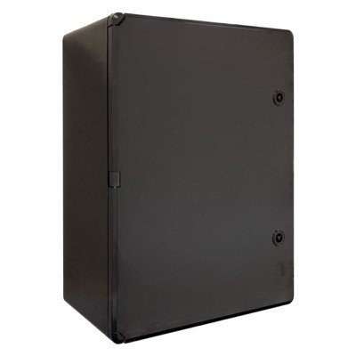 50109325 WISKA WDB 7 Distribution Enclosure 600H x 400W x 200mmD Black Door IP65 Thermo-resistant ABS 