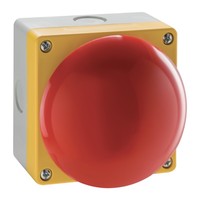 LP9P02R Lovato Electric LP9 Foot &amp; Palm Switch Red Head 2 x N/C Contacts Stay Put Pull to Release