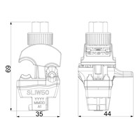 SLIW50 Ensto Insulation Piercing Connector for up to 50mm Aluminium or Copper Cable