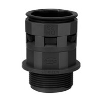 MIR-48M63N Interflex Nylofix MIR Black Straight Fitting for AGT48 (54mm) Conduit with 63mm Male Thread