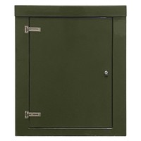 RSC1194GN-SS GRP 1150H x 945W x 470mmD Roadside Cabinet Green IP55 with Open Bottom Stainless Steel Hinges