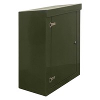 RSC1194GN-SS GRP 1150H x 945W x 470mmD Roadside Cabinet Green IP55 with Open Bottom Stainless Steel Hinges