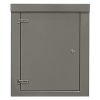 RSC1194GY-SS GRP 1150H x 945W x 470mmD Roadside Cabinet Grey IP55 with Open Bottom Stainless Steel Hinges