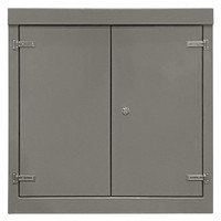 RSC12125GY-SS GRP 1260H x 1215W x 500mmD Roadside Cabinet IP55 with Open Bottom Stainless Steel Hinges