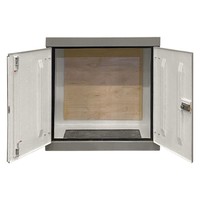 RSC12127GY-SS GRP 1260H x 1215W x 750mmD Roadside Cabinet IP55 with Open Bottom Stainless Steel Hinges