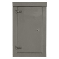 RSC1275GY-SS GRP 1250H x 745W x 500mmD Roadside Cabinet Grey IP55 with Open Bottom Stainless Steel Hinges