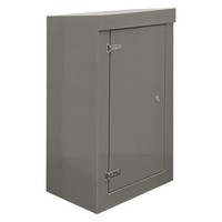 RSC1275GY-SS GRP 1250H x 745W x 500mmD Roadside Cabinet Grey IP55 with Open Bottom Stainless Steel Hinges