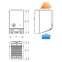 02700.0-00 STEGO CR 027 475W Enclosure Heater with Fan Built-in Thermostat 0 to +60 DegC 230V AC DIN Rail Mount