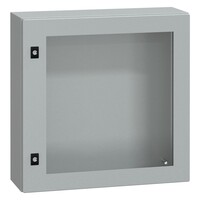 NSYCRN66200T Schneider PanelSeT CRN Mild Steel 600H x 600W x 200mmD Wall Mounting Enclosure IP66 Glazed Door