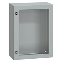 NSYCRN86300T Schneider PanelSeT CRN Mild Steel 800H x 600W x 300mmD Wall Mounting Enclosure IP66 Glazed Door