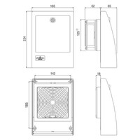 01821.0-00 STEGO FF 018 Outdoor Filter Fan 224H x 165mmW Free Air Movement 20m3/Hour 230VAC IP55