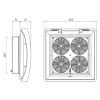 01860.0-00 STEGO RFP 018 Roof Filter Fan Air Volume Free Flow 300m3/h 230VAC IP32