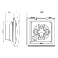 01861.0-02 STEGO RFP 018 Roof Filter Fan Air Volume Free Flow 575m3/h 120VAC IP32