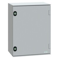 NSYPLM43BG Schneider PanelSeT PLM GRP 430H x 330W x 200mmD Wall Mounting Enclosure IP66 Internal Bakelite Mounting Plate Included