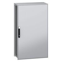 NSYSFN14840P Schneider PanelSeT SFN Mild Steel 1400H x 800W x 400mmD Floor Standing Enclosure Single Door IP55 with Mounting Plate
