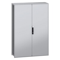 NSYSFN1812602DP Schneider PanelSeT SFN Mild Steel 1800H x 1200W x 600mmD Floor Standing Enclosure Double Door IP55 with Mounting Plate