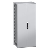 NSYSFN188602DP Schneider PanelSeT SFN Mild Steel 1800H x 800W x 600mmD Floor Standing Enclosure Double Door IP55 with Mounting Plate