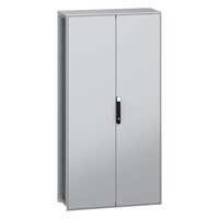 NSYSFN2010402DP Schneider PanelSeT SFN Mild Steel 2000H x 1000W x 400mmD Floor Standing Enclosure Double Door IP55 with Mounting Plate