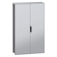 NSYSFN2012802DP Schneider PanelSeT SFN Mild Steel 2000H x 1200W x 800mmD Floor Standing Enclosure Double Door IP55 with Mounting Plate