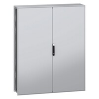 NSYSFN2016402DP Schneider PanelSeT SFN Mild Steel 2000H x 1600W x 400mmD Floor Standing Enclosure Double Door IP55 with Mounting Plate