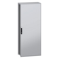 NSYSFN20860P Schneider PanelSeT SFN Mild Steel 2000H x 800W x 600mmD Floor Standing Enclosure Single Door IP55 with Mounting Plate
