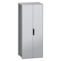 NSYSFN208602DP Schneider PanelSeT SFN Mild Steel 2000H x 800W x 600mmD Floor Standing Enclosure Double Door IP55 with Mounting Plate