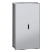 NSYSFN2212802DP Schneider PanelSeT SFN Mild Steel 2200H x 1200W x 800mmD Floor Standing Enclosure Double Door IP55 with Mounting Plate