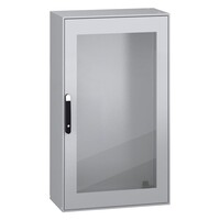 NSYSM14840T Schneider PanelSeT SM Mild Steel 1400H x 800W x 400mmD Floor Standing Enclosure IP55 Glazed Door