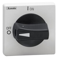 GAX64B Lovato GA Padlockable Black Isolator Handle Ring Fix 65 x 65mm Defeatable