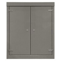 RSC15125GY-SS GRP 1500H x 1215W x 500mmD Roadside Cabinet Grey IP55 with Open Bottom Stainless Steel Hinges