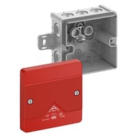 80270101 Spelsberg Abox 025 AB-L/SB 87 x 87 x 52mmD Grey with Red Cover without Terminals with External Fixing Lugs IP66