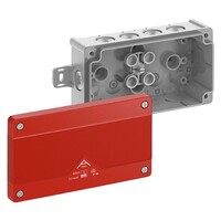 80270301 Spelsberg Abox 025/2-AB-L/SB Polypropylene 152 x 87 x 52mmD Grey with Red Cover without Terminals with External Fixing Lugs IP66