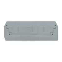 284-308 WAGO Intermediate and End Plate 2.5mm Thick Grey