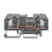 284-901 WAGO 2-conductor Through Terminal Block 10mm Center Marking for TS35 DIN Rail CAGE CLAMP Grey