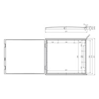 L 44 II Fibox Polycarbonate 36 Module Hinged Smoked Transparent Cover IP65 331 x 377 x 28mmD