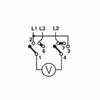 GX1667U Lovato GX 16A Voltmeter Switch Phase to Phase L1-L2/L2-L3/L3-L1 2 Wafers Scheme 67