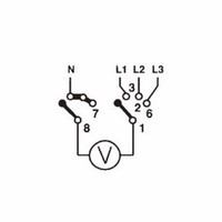 GX1668U Lovato GX 16A Voltmeter Switch Phase-Neutral L1-N/L2-N/L3-N 2 Wafers Scheme 68