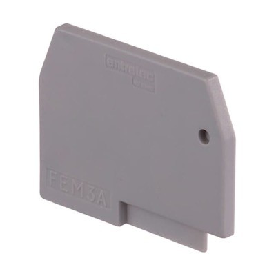 1SNA116576R1500 Entrelec SNA FEM3A Grey End Plate for M4/6.3A 2 In &amp; 1 Out Terminal