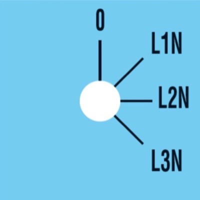 GX1668U Lovato GX Voltmeter Switch Phase-Neutral L1-N/L2-N/L3-N 2 Wafers Scheme 68