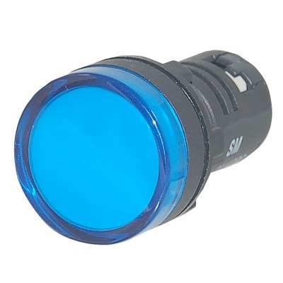 AD22-B24 24VAC/DC Blue LED Monoblock Pilot Lamp 22.5mm