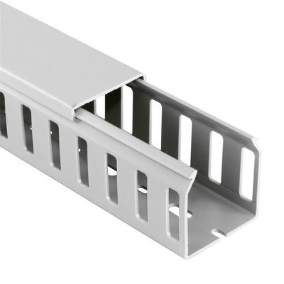 10460022Y Betaduct PVC Closed Slot Trunking 25W x 37.5H Grey RAL7030 Box of 24 Metres (12 Lengths) 