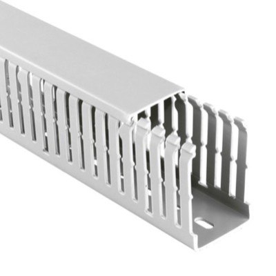 10470022Y Betaduct PVC Narrow Slot Trunking 25W x 37.5H Grey RAL7030 Box of 24 Metres (12 Lengths) 
