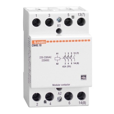 CN4001024 Lovato CN Triple Module 4 Pole Modular Contactor 3 x N/O 1 x N/C 24VAC/DC Coil 40A AC1 