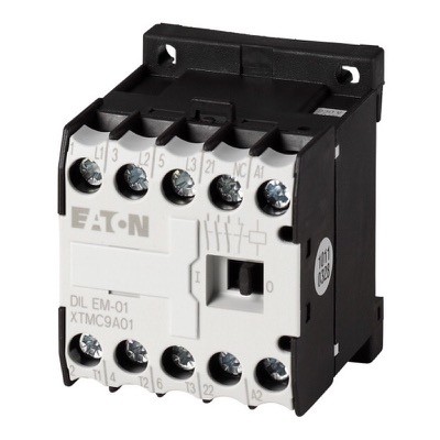 DILEM-01(24V50HZ) Eaton DILEM Contactor 3 Pole 9A AC3 4kW 1 x N/C Auxiliary 24VAC Coil