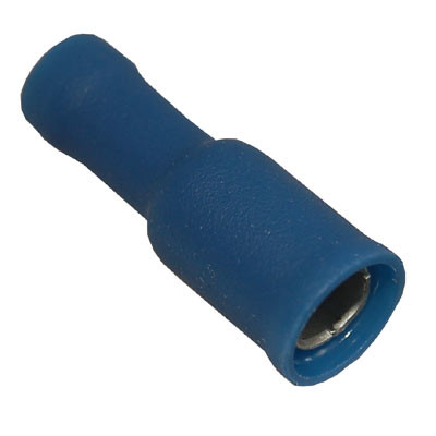DVAB2F Insulated Blue Female Auto Bullet Crimp for 0.75-2.5mm Cable