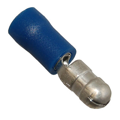 DVAB2M Insulated Blue Male Auto Bullet Crimp for 0.75-2.5mm Cable
