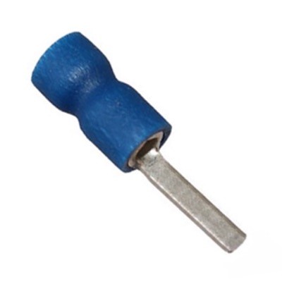 DVB2-9 Insulated Blue Blade Crimp 9mm Long for 1.5-2.5mm Cable