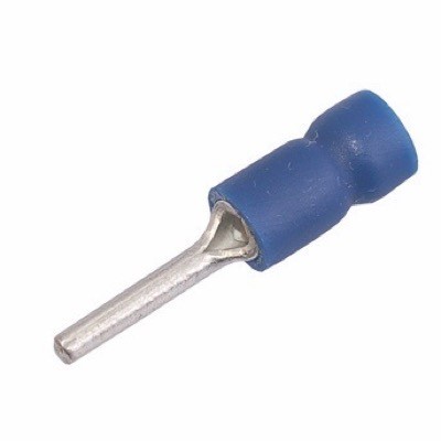 DVP2-12 Insulated Blue Pin Crimp 12mm Long for 0.75-2.5mm Cable