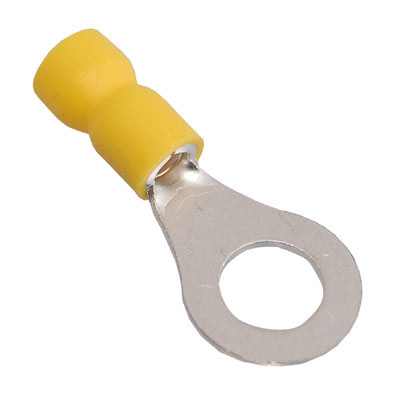 DVR5-8L Insulated Yellow Ring Crimp with 8.4mm Hole for 4-6mm Cable 